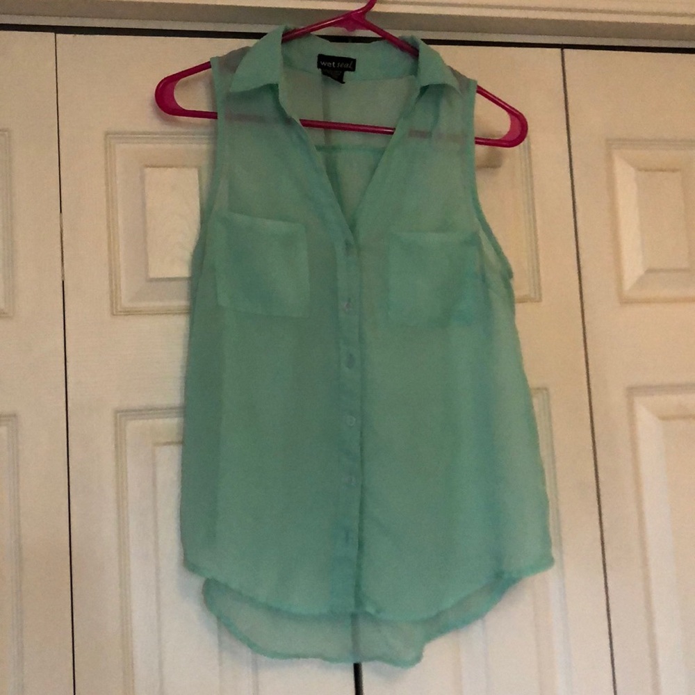 Wet Seal Mint Button Up